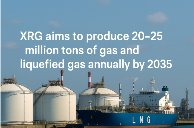 تهدف شركة XRG إلى إنتاج 20–25 مليون طن من الغاز والغاز المسال سنويًا بحلول عام 2035